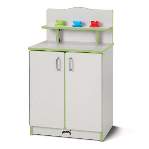 Jonti-Craft Rainbow Accents Culinary Creations Kitchen Cupboard, Key Lime Green 2407JCWW130 - main